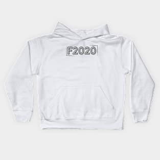 F2020 - Black Text Kids Hoodie